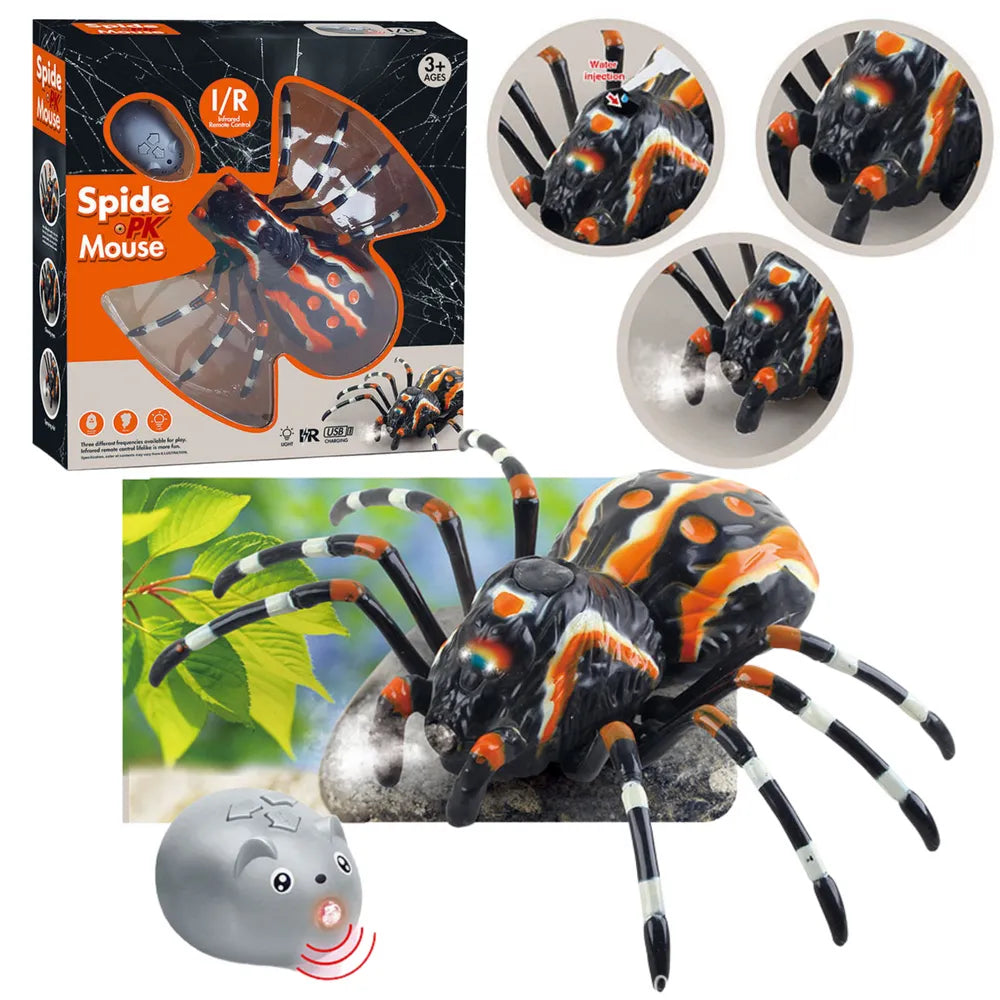 Nuotolinis R/C tarantulas juodas voras